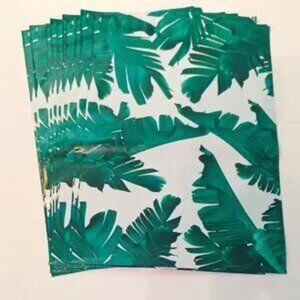 30 Poly Mailers/shipping Bags/ 30 Thank you Stickers - Palm Leafs